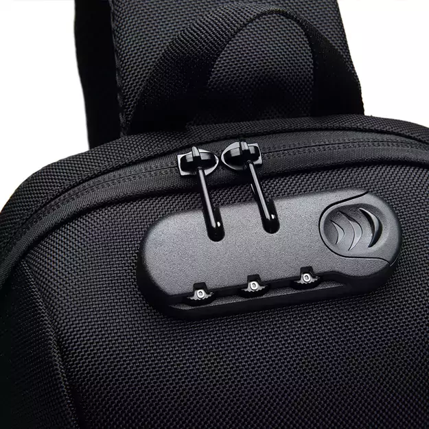 Wozinsky Premium Single Shoulder Anti-Theft City Backpack with Organizer and USB - Black 14