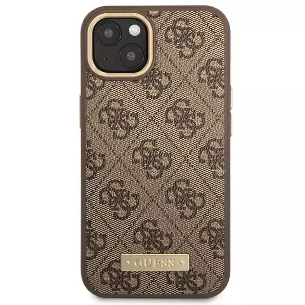 Guess GUHMP14MU4GPRW iPhone 14 Plus 6.7 &quot brown / brown hard case 4G Logo Plate MagSafe 8
