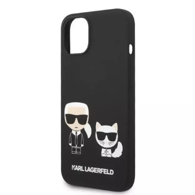 Karl Lagerfeld KLHMP14MSSKCK iPhone 14 Plus 6.7 &quot hardcase black / black Liquid Silicone Karl &amp  Choupette Magsafe 5