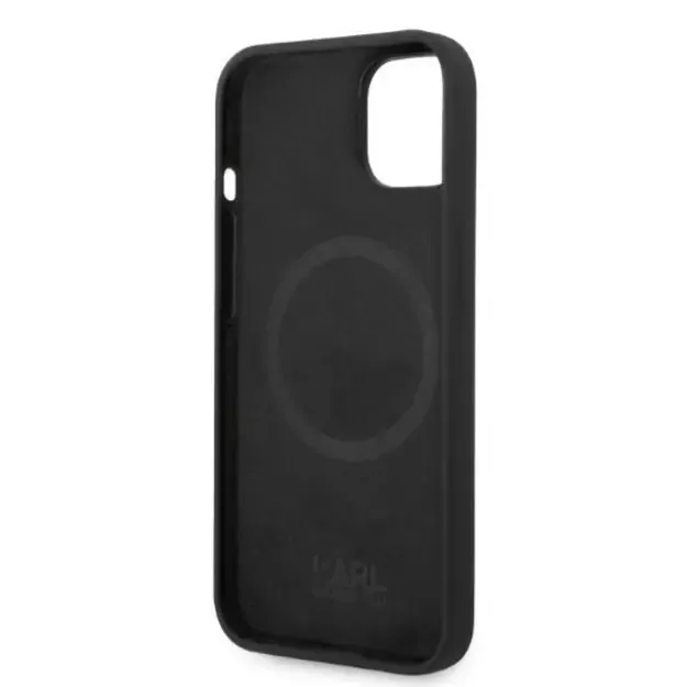 Karl Lagerfeld KLHMP14MSSKCK iPhone 14 Plus 6.7 &quot hardcase black / black Liquid Silicone Karl &amp  Choupette Magsafe 6