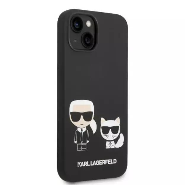 Karl Lagerfeld KLHMP14MSSKCK iPhone 14 Plus 6.7 &quot hardcase black / black Liquid Silicone Karl &amp  Choupette Magsafe 3