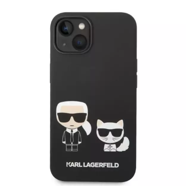 Karl Lagerfeld KLHMP14MSSKCK iPhone 14 Plus 6.7 &quot hardcase black / black Liquid Silicone Karl &amp  Choupette Magsafe 2