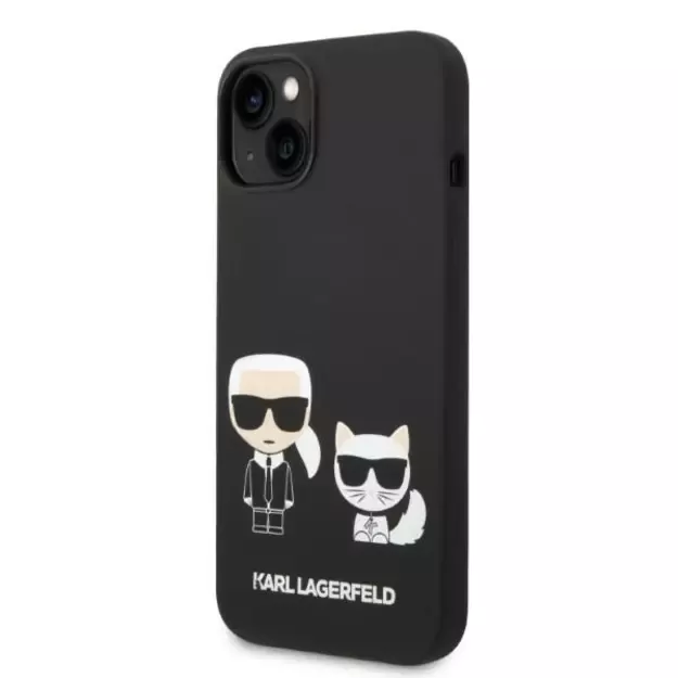 Karl Lagerfeld KLHMP14MSSKCK iPhone 14 Plus 6.7 &quot hardcase black / black Liquid Silicone Karl &amp  Choupette Magsafe 1