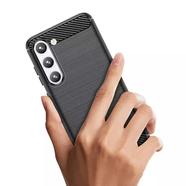 Carbon Case case for Samsung Galaxy S23+ flexible silicone carbon cover black 12