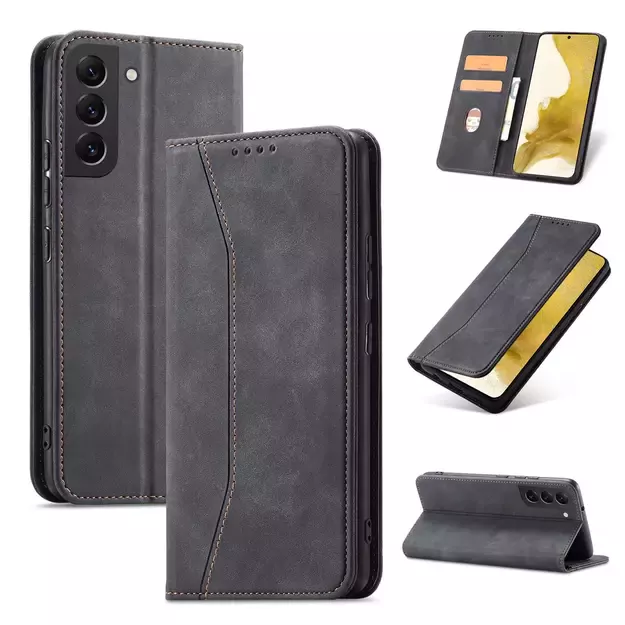 Magnet Fancy Case for Samsung Galaxy S23+ flip cover wallet stand black 9