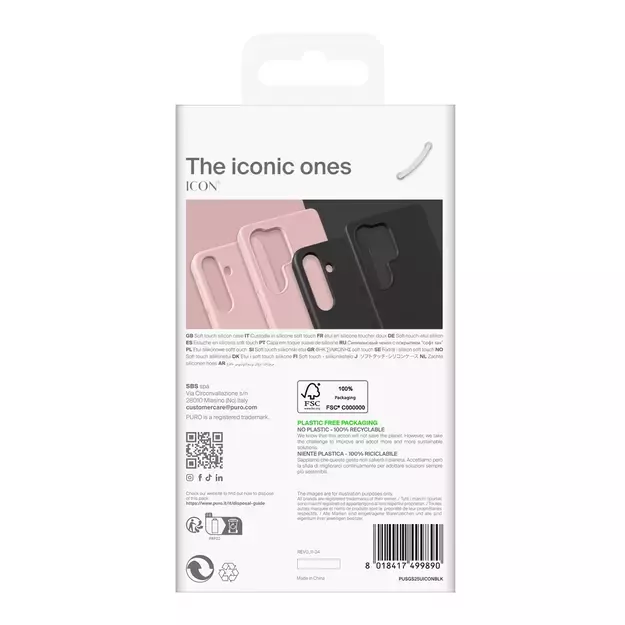 Puro Icon Silicone Case for Samsung Galaxy S25 Ultra - Black 3