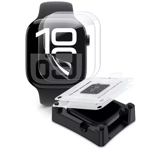Tech-Protect Supreme Hydrogel Film Set 2-pack for Apple Watch 10 46 mm - transparent 5