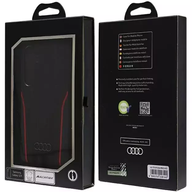 Audi Genuine Leather MagSafe S24 S921 black-red hardcase AU-TPUPCS24-R8/D3-RD 12