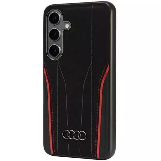 Audi Genuine Leather MagSafe S24 S921 black-red hardcase AU-TPUPCS24-R8/D3-RD 7