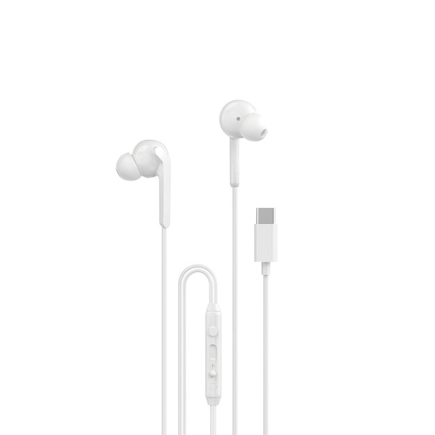 Dudao X3C+ Wired USB-C In-Ear Headphones 1.2m - White