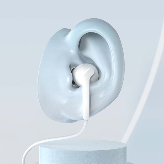 Dudao X3C+ Wired USB-C In-Ear Headphones 1.2m - White 3