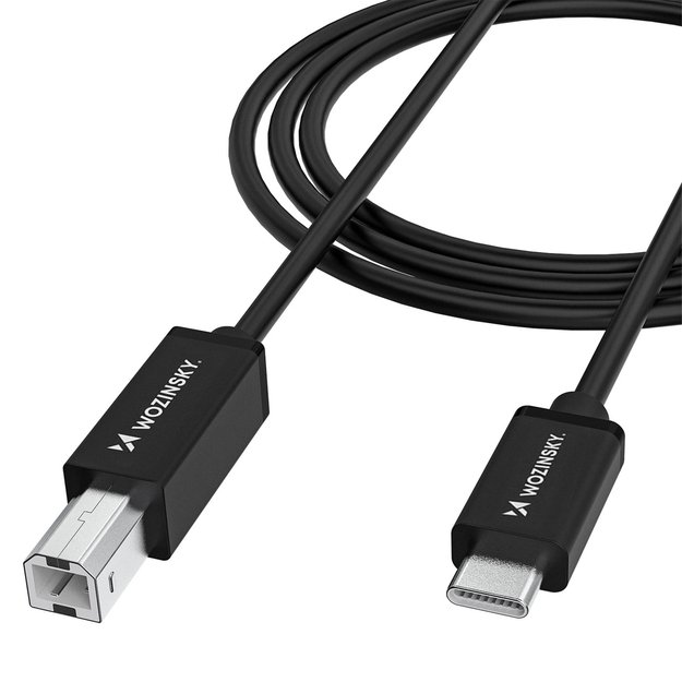 Wozinsky WKDDY2S USB-B - USB-C Cable 2m - Black