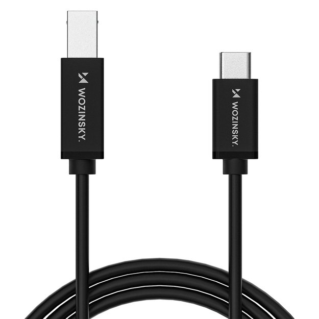 Wozinsky WKDDY2S USB-B - USB-C Cable 2m - Black 1