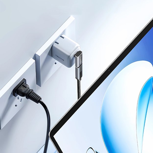 Przejści&oacute;wka kątowa Wozinsky WPKF-01 USB-C - USB-C 40Gb/s 240W 8K OTG - szara 4