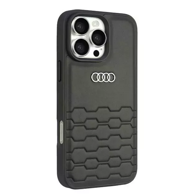 Audi Synthetic Leather iPhone 16 Pro Max 6.9&quot  black/black hardcase AU-TPUPCIP16PM-GT/D2-BK 2