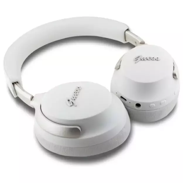 Guess Bluetooth ANC Headphones GUBHC22PSFCSME Beige/Beige Metal Script Logo 6