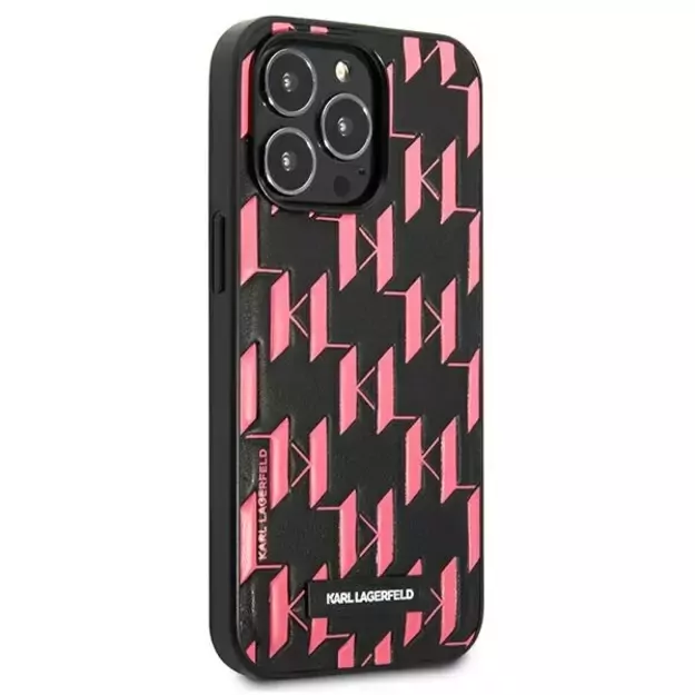 Karl Lagerfeld Monogram Plaque iPhone 13 Pro / 13 6.1&quot  Case - Pink 11