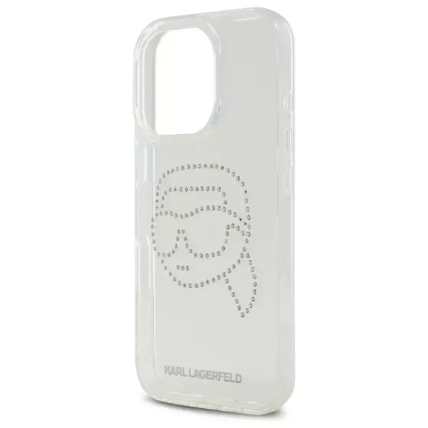 Karl Lagerfeld KLHCP16XHKHDCELT iPhone 16 Pro Max 6.9&quot  transparent hardcase IML Rhinestones Karl Head 5
