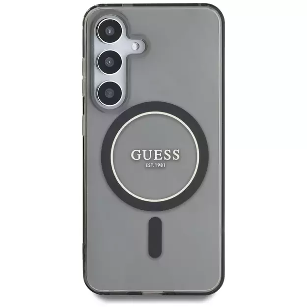 Guess Glitter Circle Classic Logo MagSafe case for Samsung Galaxy S25 black 2