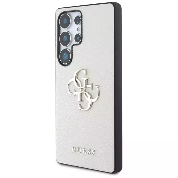 Guess Grained Big 4G Logo Small Classic Logo Case for Samsung Galaxy S25 Ultra beige 6