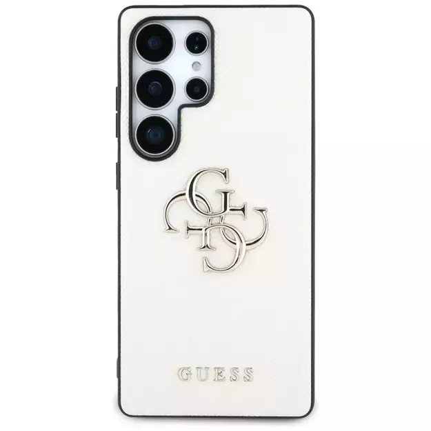 Guess Grained Big 4G Logo Small Classic Logo Case for Samsung Galaxy S25 Ultra beige 7
