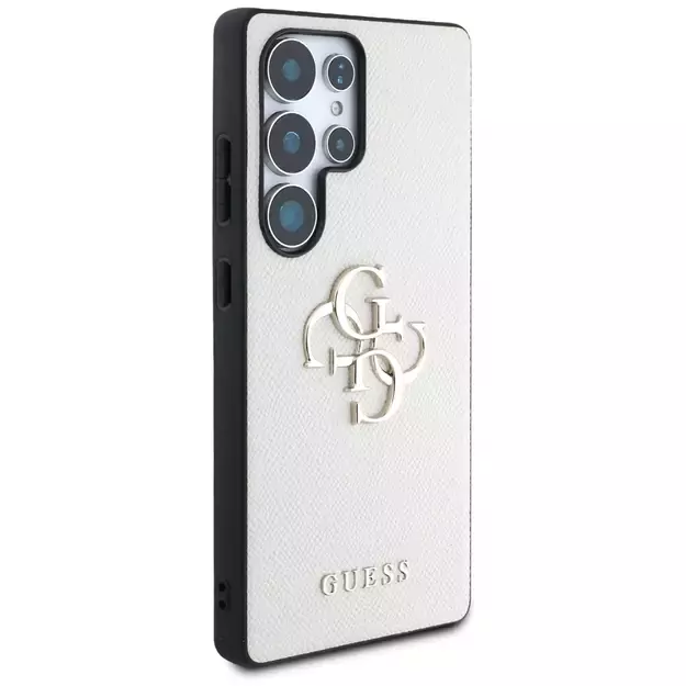 Guess Grained Big 4G Logo Small Classic Logo Case for Samsung Galaxy S25 Ultra beige 8