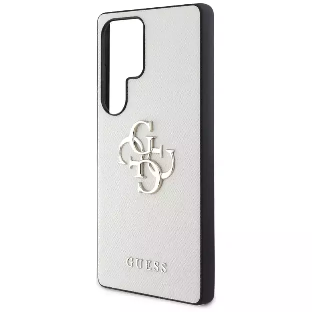 Guess Grained Big 4G Logo Small Classic Logo Case for Samsung Galaxy S25 Ultra beige 10