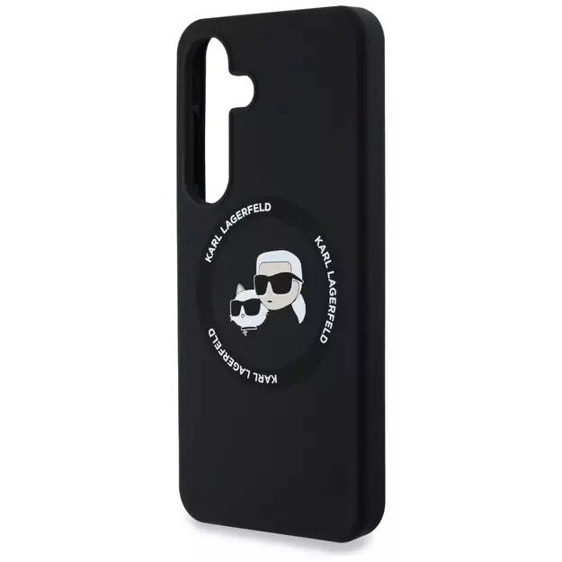 Karl Lagerfeld Silicone Double Heads And Circle MagSafe Samsung Galaxy S25 Plus case black 12