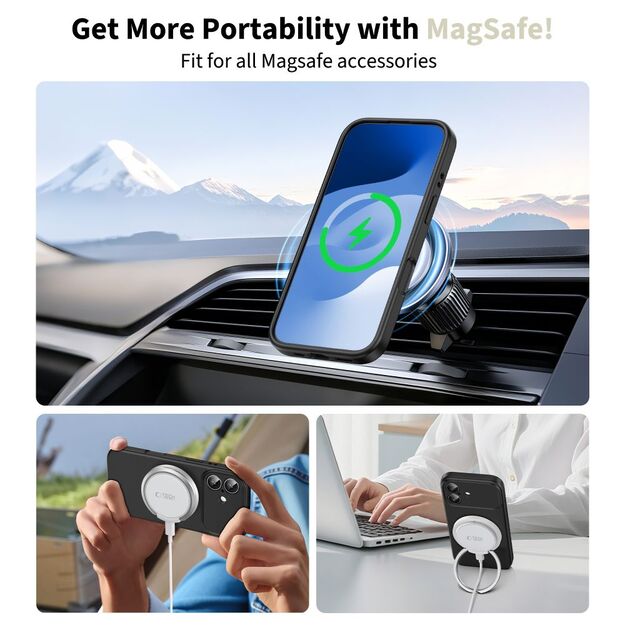 Tech-Protect Silicone MagSafe Case for iPhone 17 - Black 7