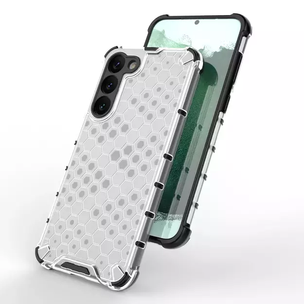 Honeycomb case for Samsung Galaxy S23+ armored hybrid cover black 25