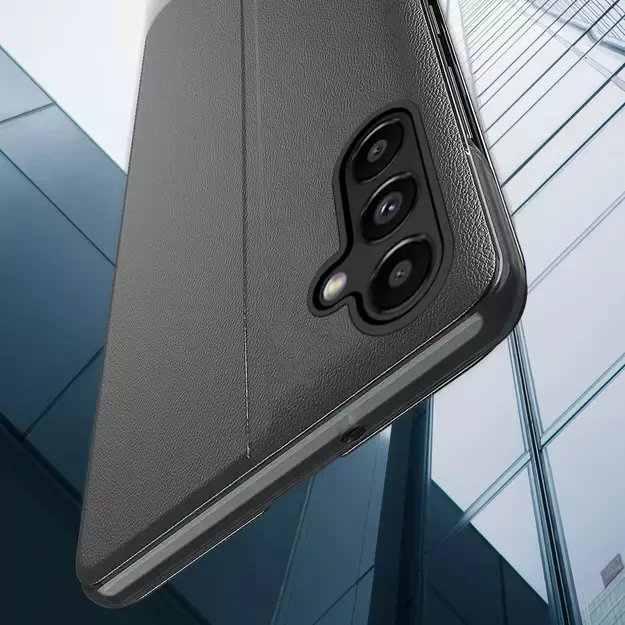 Eco Leather View Case case for Samsung Galaxy A14 with a flip stand black 2