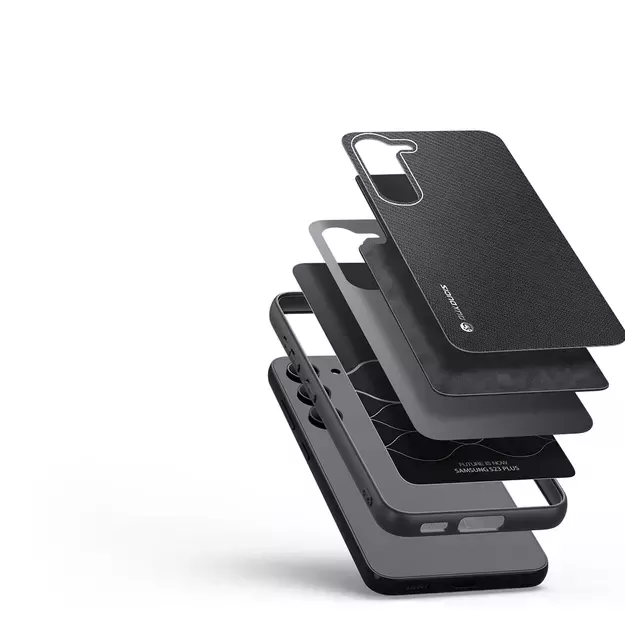 Dux Ducis Fino case Samsung Galaxy S23+ cover with silicone frame black 1