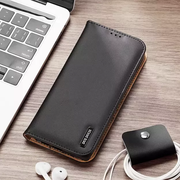 Dux Ducis Hivo case Samsung Galaxy S23+ flip cover wallet stand RFID blocking brown 50