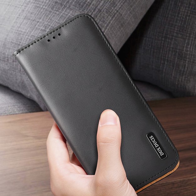 Dux Ducis Hivo case Samsung Galaxy S23+ flip cover wallet stand RFID blocking brown 5