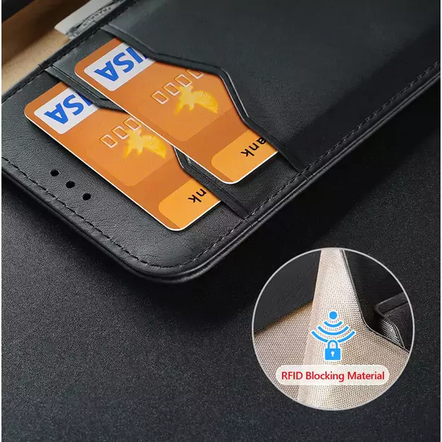 Dux Ducis Hivo case Samsung Galaxy S23+ flip cover wallet stand RFID blocking brown 42