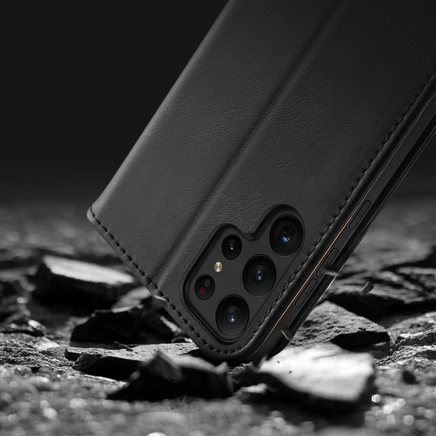 Dux Ducis Hivo case Samsung Galaxy S23+ flip cover wallet stand RFID blocking brown 14
