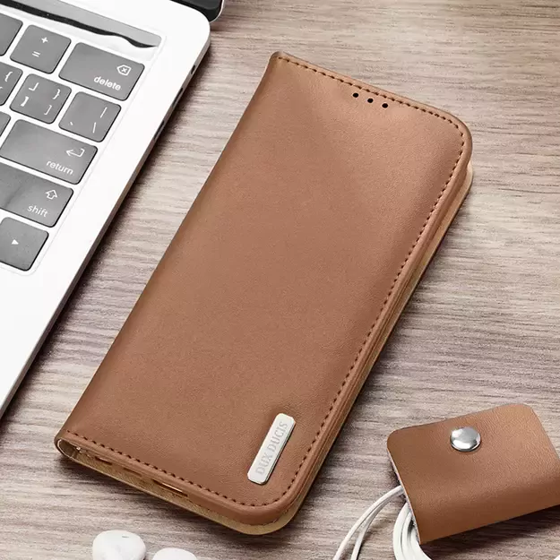 Dux Ducis Hivo case Samsung Galaxy S23+ flip cover wallet stand RFID blocking brown 52