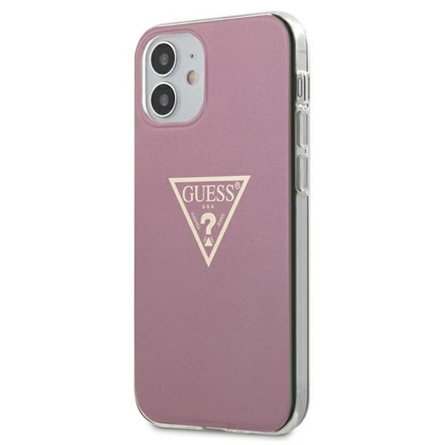 Guess GUHCP12SPCUMPTPI iPhone 12 mini 5.4&quot  pink/pink hardcase Metallic Collection 1