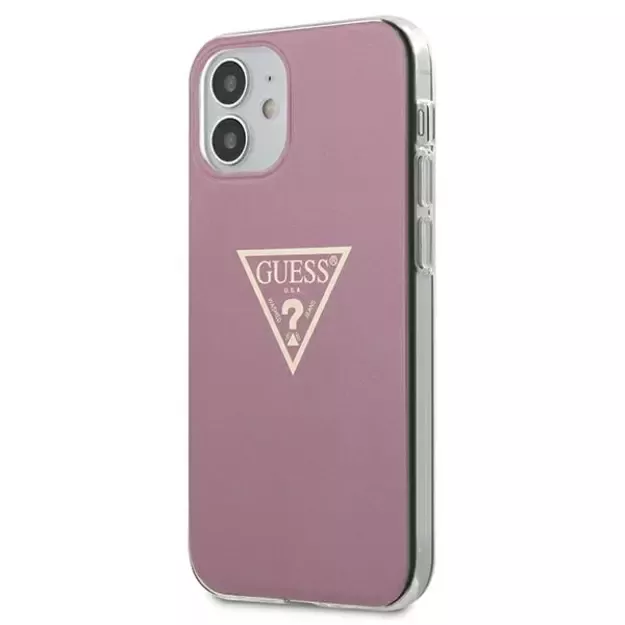Guess GUHCP12SPCUMPTPI iPhone 12 mini 5.4&quot  pink/pink hardcase Metallic Collection 1