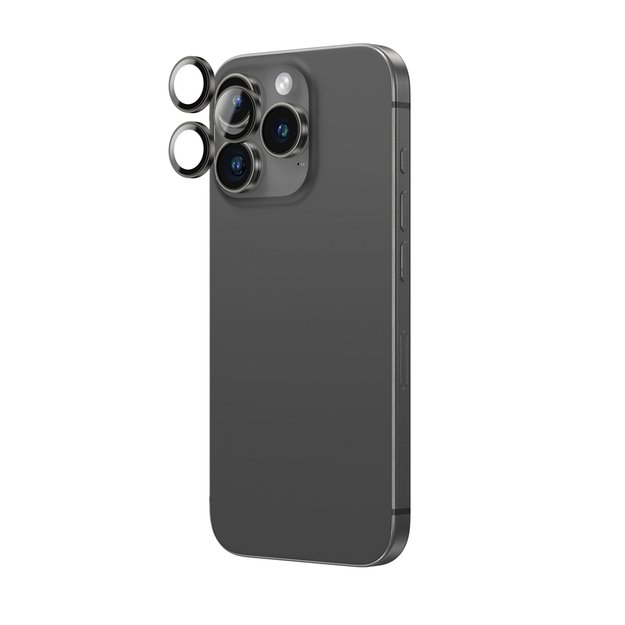 AmazingThing AR Aluminum 3 Lens Glass with Camera Lens Frame for iPhone 16 Pro / 16 Pro Max - Black 2