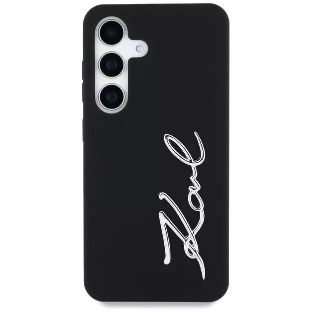 Case Karl Lagerfeld Silicone Metal Signature Logo Samsung Galaxy S25 black 2