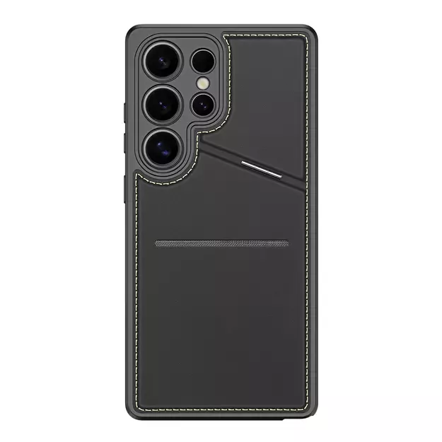 Dux Ducis Rafi II Case for Samsung Galaxy S25 Ultra with Stand and Wallet - Black 23