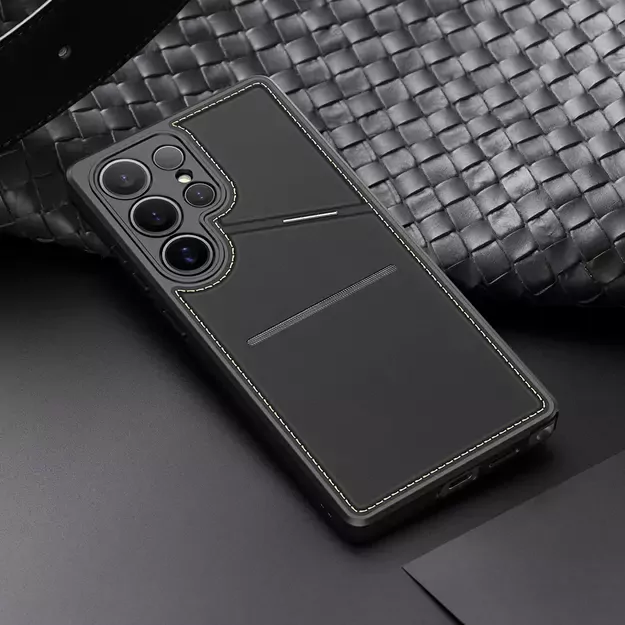 Dux Ducis Rafi II Case for Samsung Galaxy S25 Ultra with Stand and Wallet - Black 27