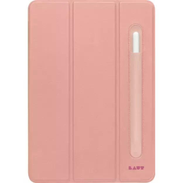 LAUT Huex Folio Case with Apple Pencil Holder for iPad 10.2&quot  7 / 8 / 9 - Pink