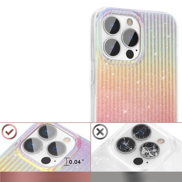 Kingxbar Travel Series luxurious elegant case for iPhone 13 Pro orange (Sunset) 8