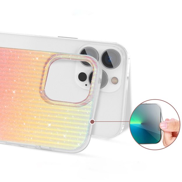 Kingxbar Travel Series luxurious elegant case for iPhone 13 Pro orange (Sunset) 9