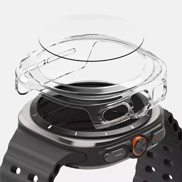 Ringke Slim &amp  Tempered Glass Case + Glass Set for Samsung Galaxy Watch Ultra 47mm - Transparent 1