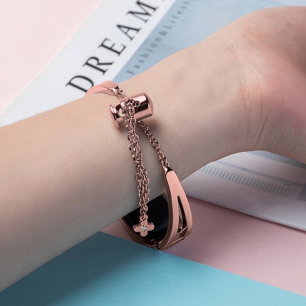 Metal bracelet for Xiaomi Mi Band 3 / 4 / 5 / 6 band strap - pink 8