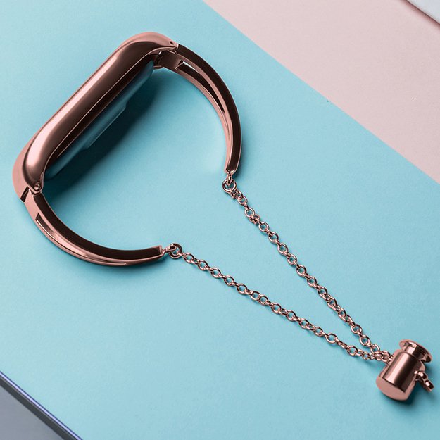 Metal bracelet for Xiaomi Mi Band 3 / 4 / 5 / 6 band strap - pink 10