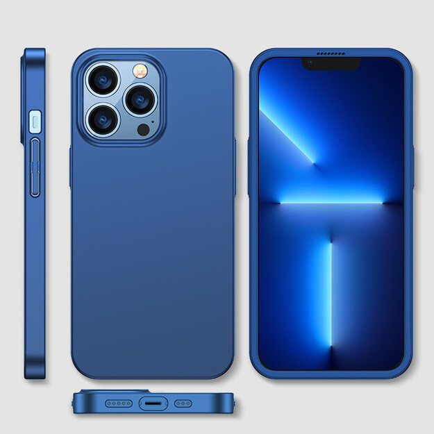 Joyroom 360 Full Case front and back cover for iPhone 13 Pro Max + tempered glass screen protector blue (JR-BP928 blue) 10